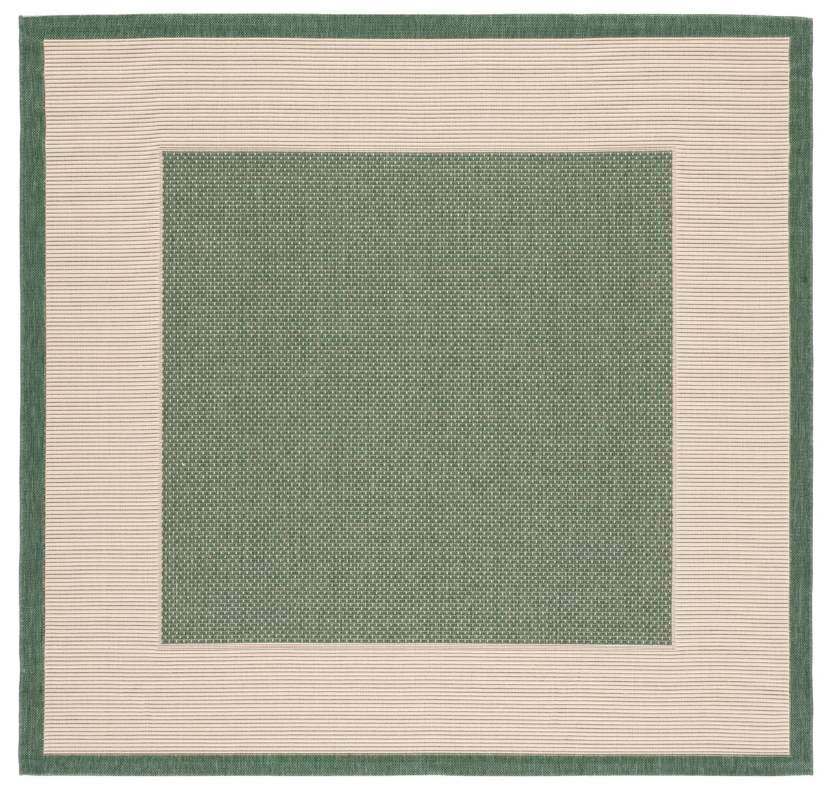 Safavieh Courtyard 6'-7" x 6'-7" Rug in Beige / Dark Green