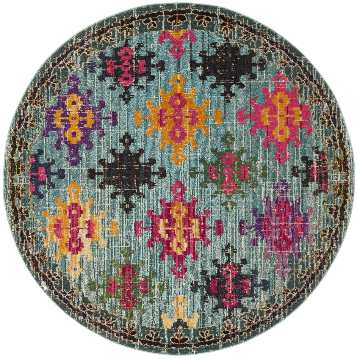 Safavieh Monaco 6'-7" x 6'-7" Rug in Blue / Multi