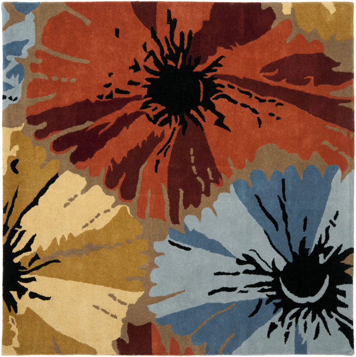 Safavieh Soho 6'-0" x 6'-0" Rug in Olive / Multi