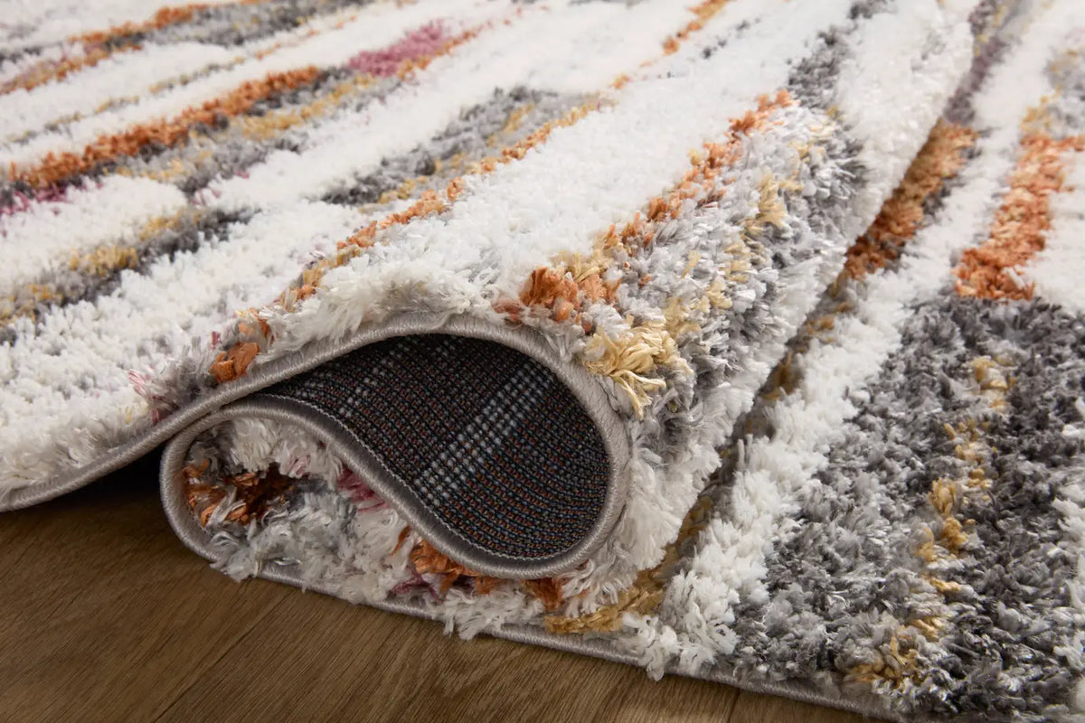 Loloi Levitt Shag Lev-03 Ivory/Sunset Rug - pile height