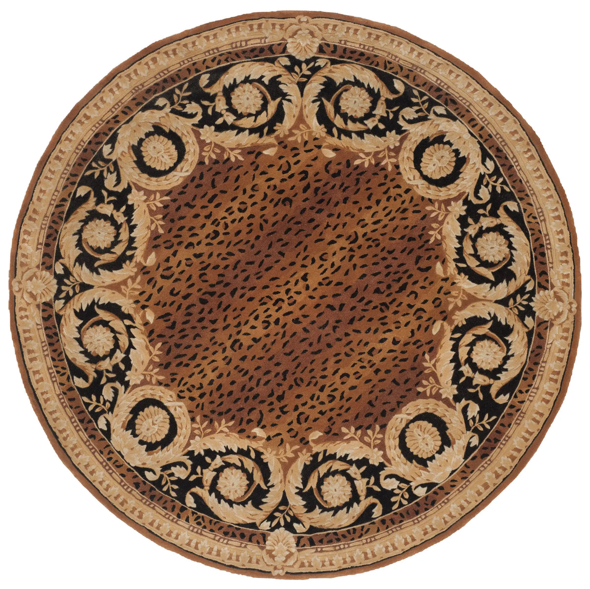 Safavieh Naples 8'-0" x 8'-0" Rug in Black / Gold