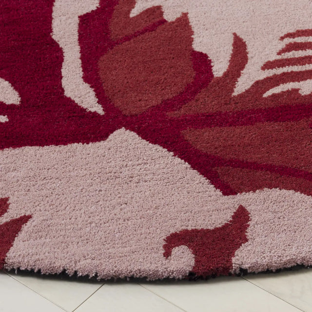 Safavieh Jardin 6'-0" x 6'-0" Rug in Black / Pink