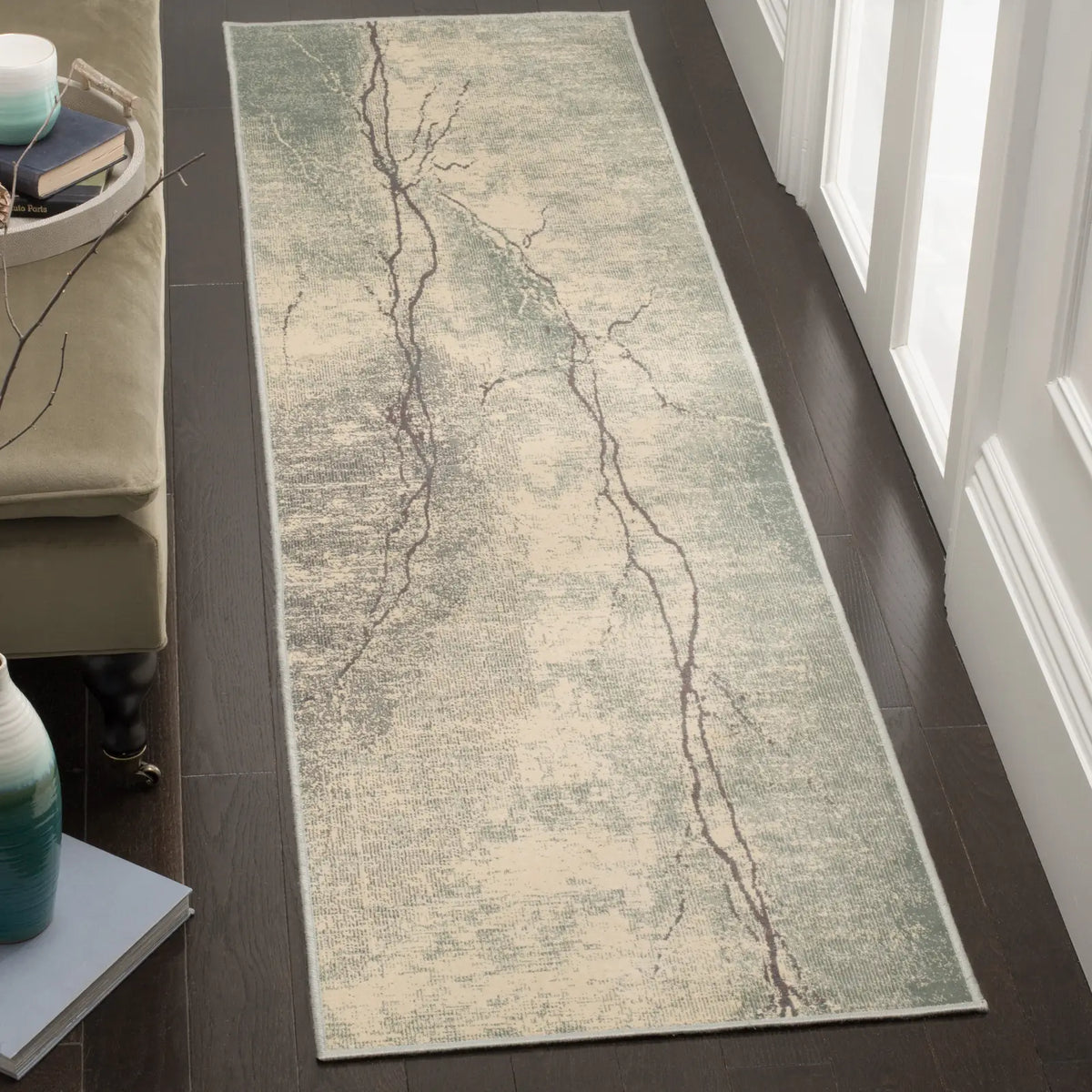 Safavieh Constellation Vintage 2'-2" x 8'-0" Rug in Light Grey / Multi