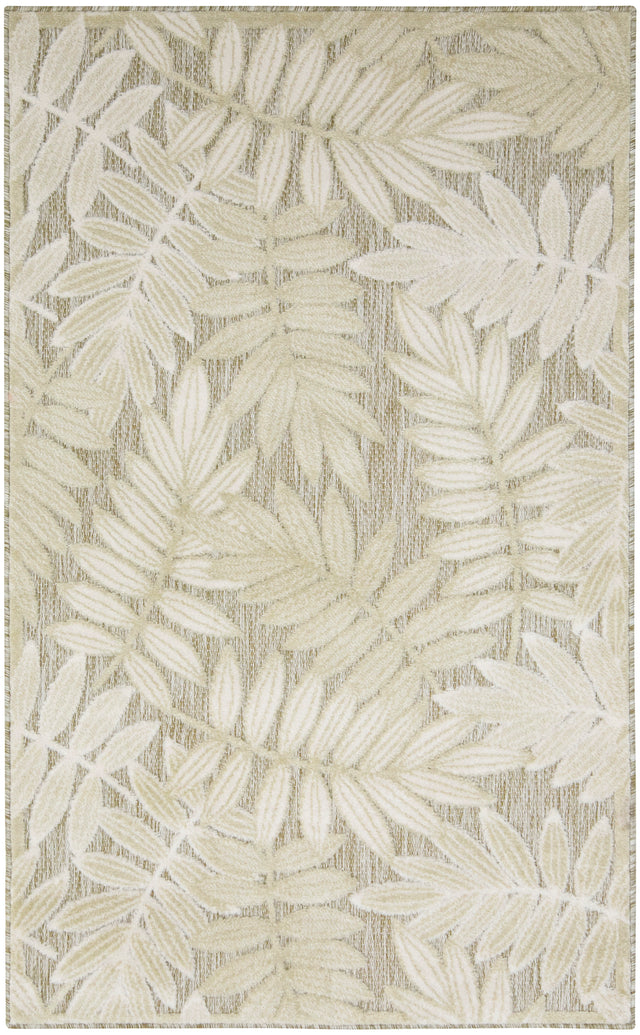 Nourison Aloha ALH18 Machine Made Ivory, Sage Rug