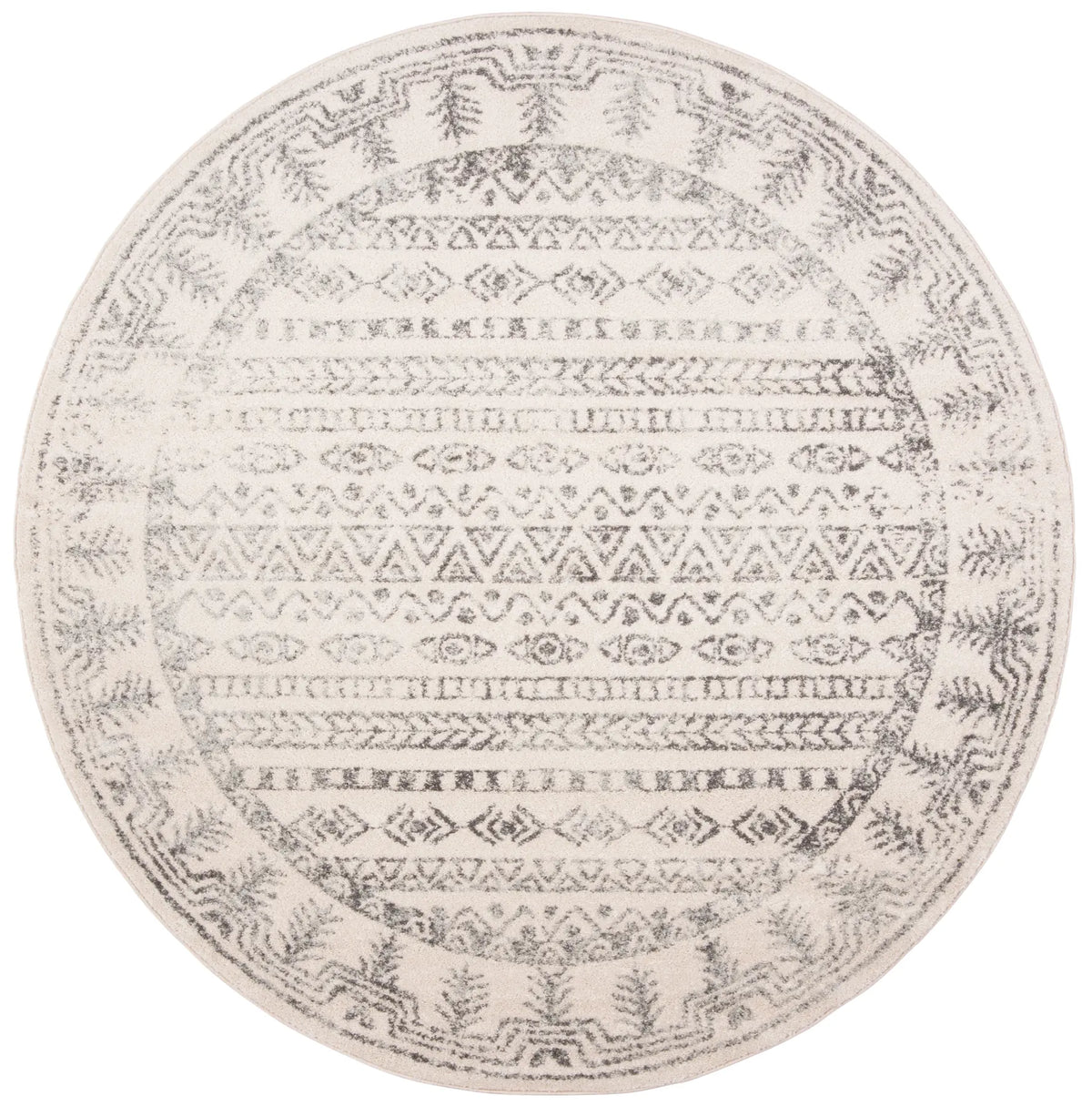 Safavieh Tulum 5'-0" x 5'-0" Rug in Ivory / Grey