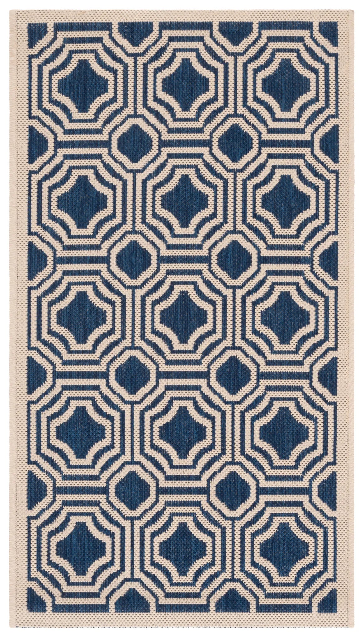 Safavieh Courtyard 2'-0" x 3'-7" Rug in Navy / Beige