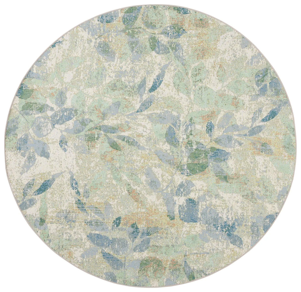 Safavieh Barbados 500 6'-6" x 6'-6" Rug in Blue / Ivory