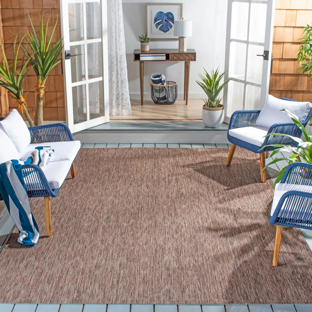 Safavieh Courtyard 10'-0" x 14'-0" Rug in Brown / Brown