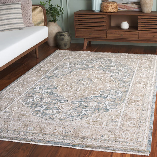 Safavieh Finley 4'-0" x 6'-0" Rug in Blue / Beige