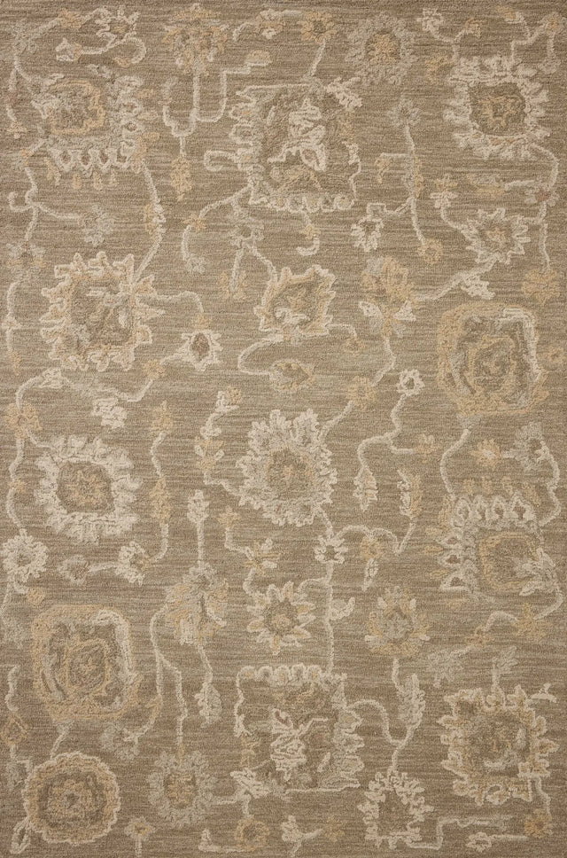 Chris Loves Julia x Loloi Dorothea DRT-01 Oak / Natural Rug - main flat