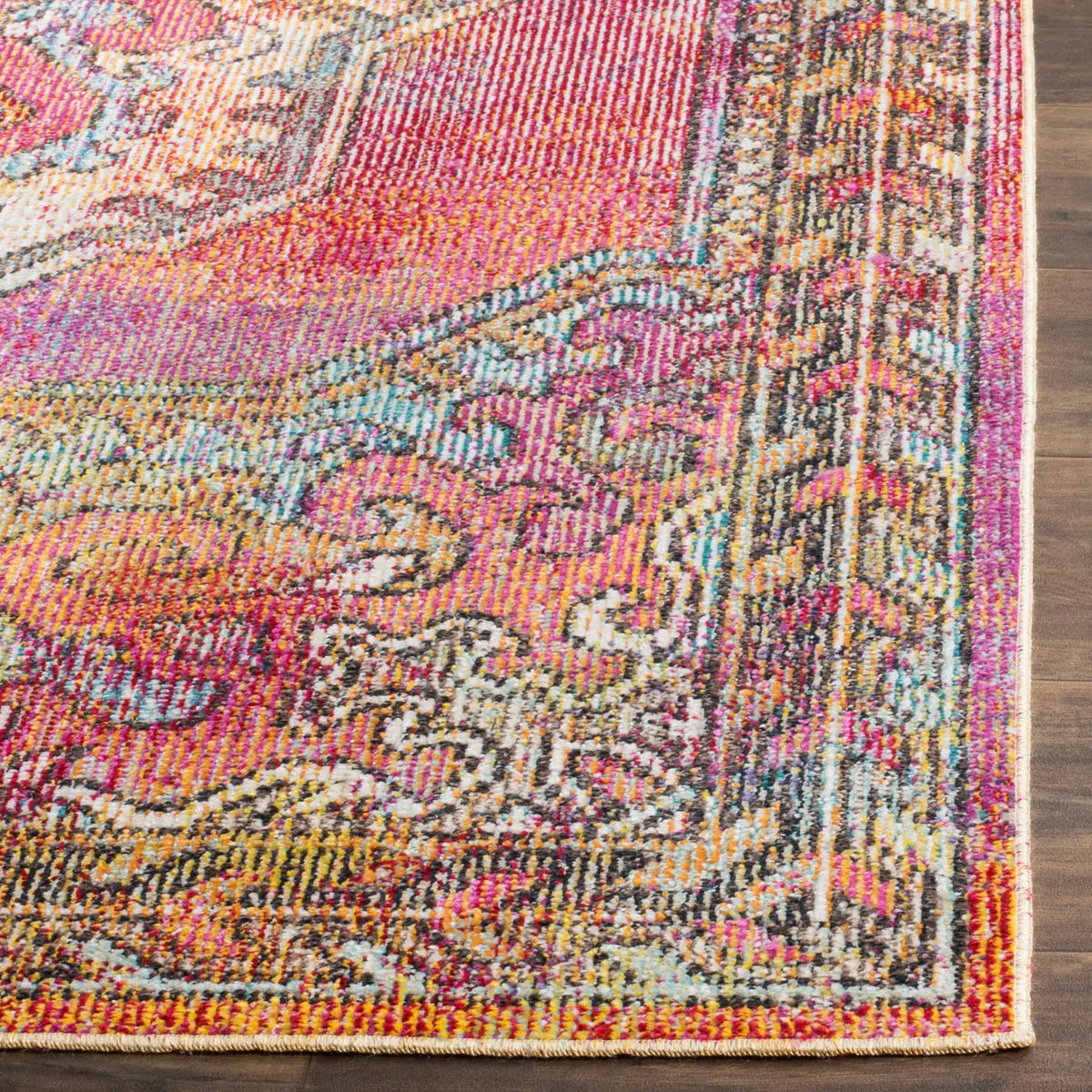 Safavieh Crystal 5'-0" x 8'-0" Rug in Orange / Light Blue