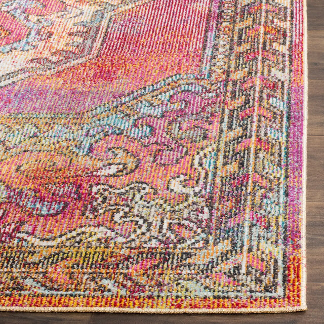 Safavieh Crystal 5'-0" x 8'-0" Rug in Orange / Light Blue