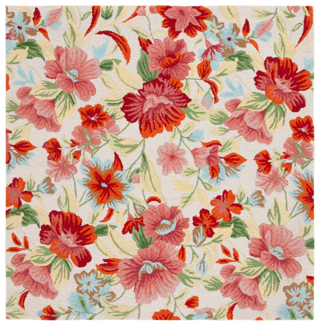 Safavieh Easy Care 6'-0" x 6'-0" Rug in Ivory / Red