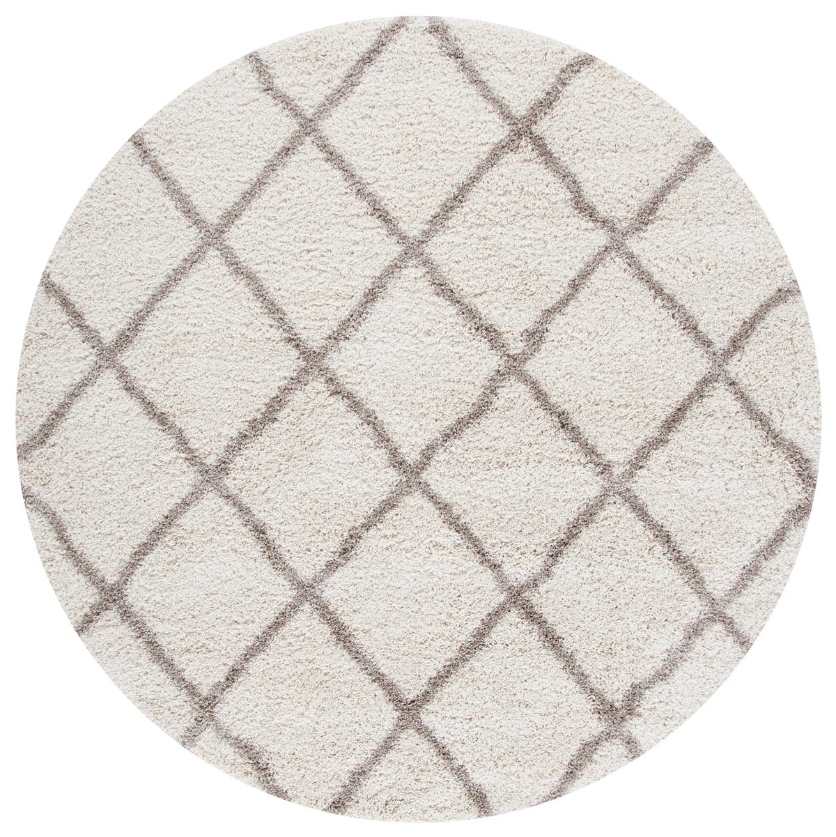 Safavieh Hudson Shag 7'-0" x 7'-0" Rug in Ivory / Beige