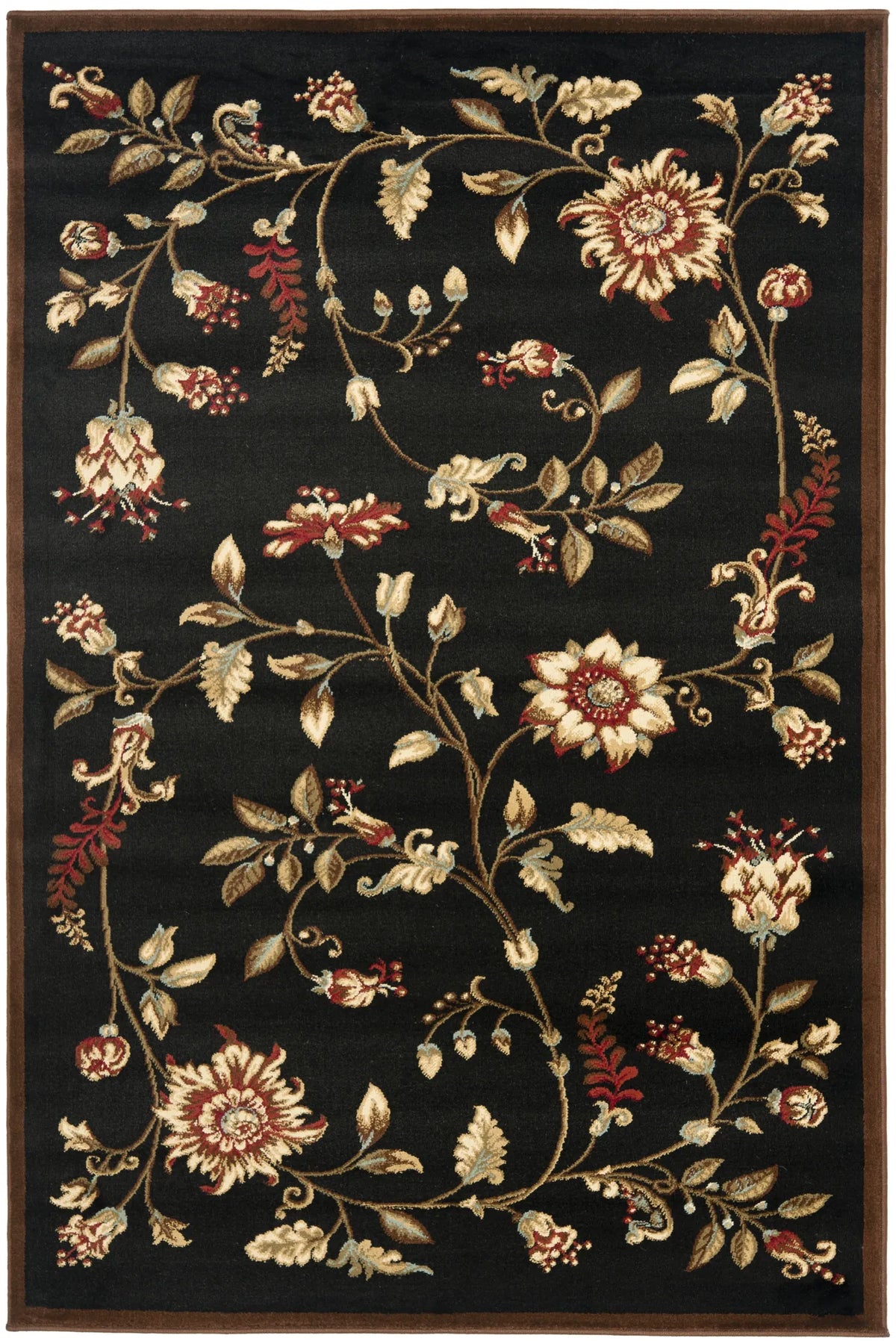 Safavieh Lyndhurst 3'-3" x 5'-3" Rug in Black / Multi