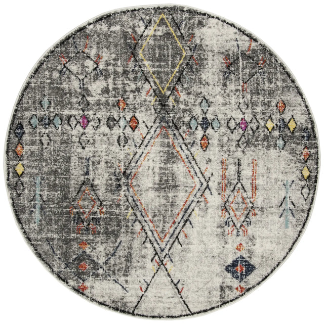 Safavieh Adirondack 6'-0" x 6'-0" Rug in Light Grey / Fuchsia