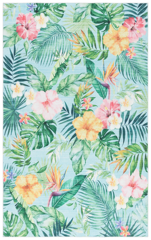 Safavieh Malibu 4'-0" x 6'-0" Rug in Aqua / Pink