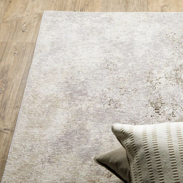 Oriental Weavers Nebulous 050J9 Ivory/ Beige Rug - corner detail