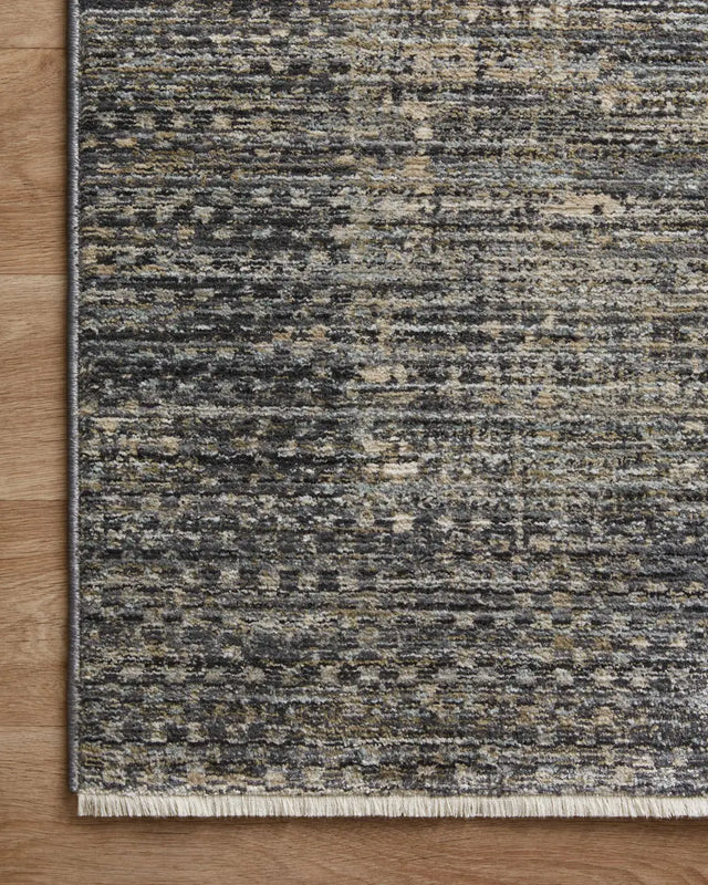 Loloi Soho Soh-06 Multi/Slate Rug - corner on wood
