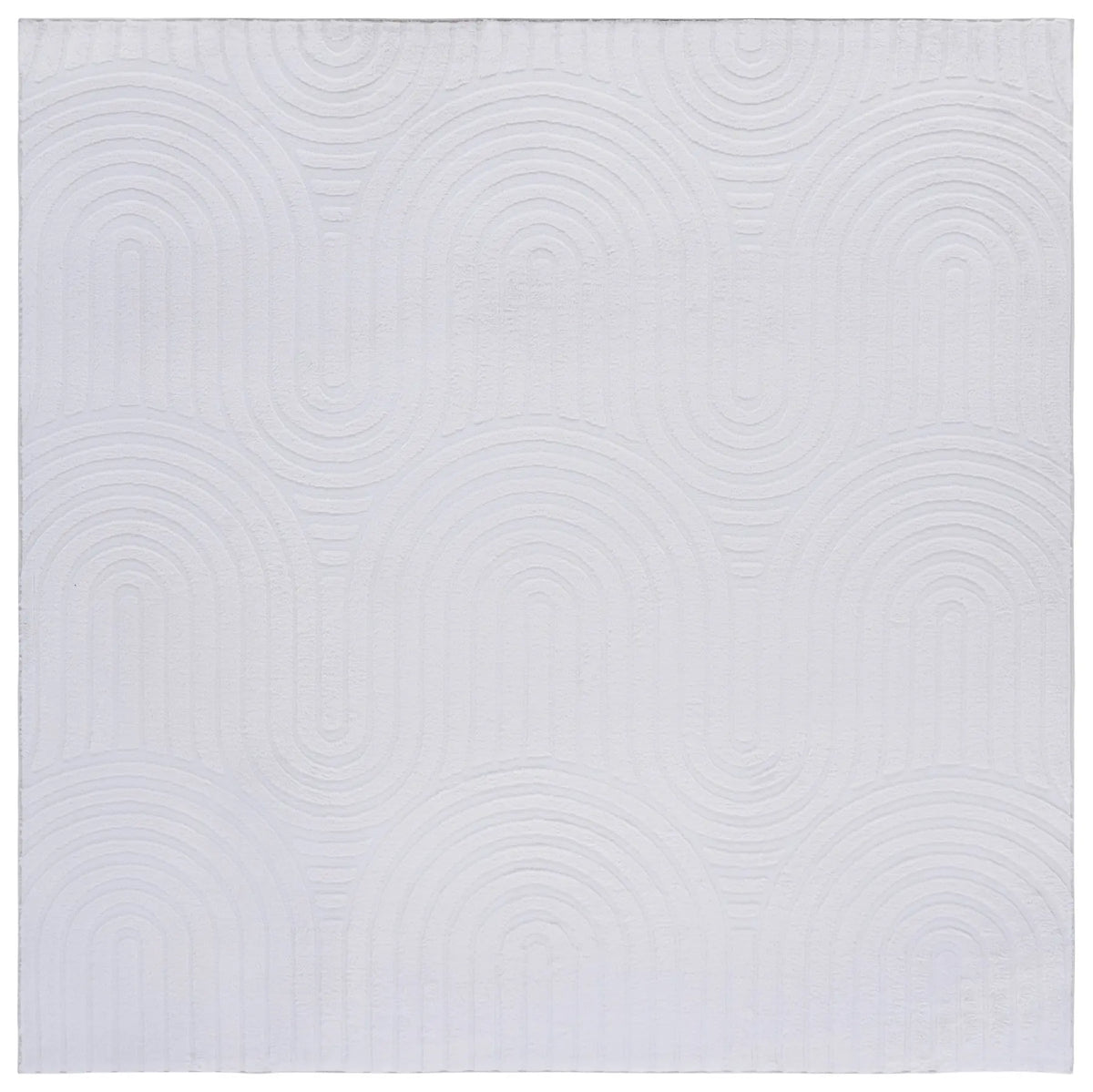 Safavieh Faux Rabbit Fur 800 6'-0" x 6'-0" Rug in Ivory