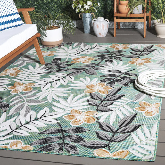 Safavieh Cabana 4'-0" x 6'-0" Rug in Blue Green / Grey