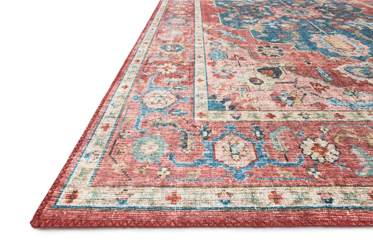 Loloi Skye Sky-05 Brick/Ocean Rugs - rug corner