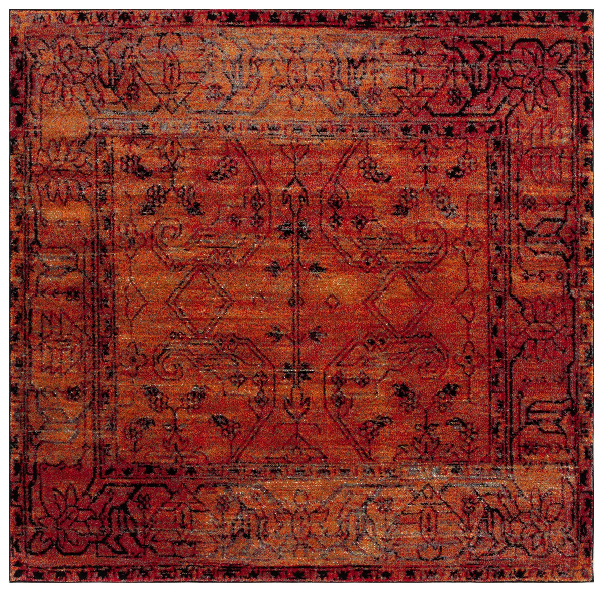 Safavieh Vintage Hamadan 6'-7" x 6'-7" Rug in Orange