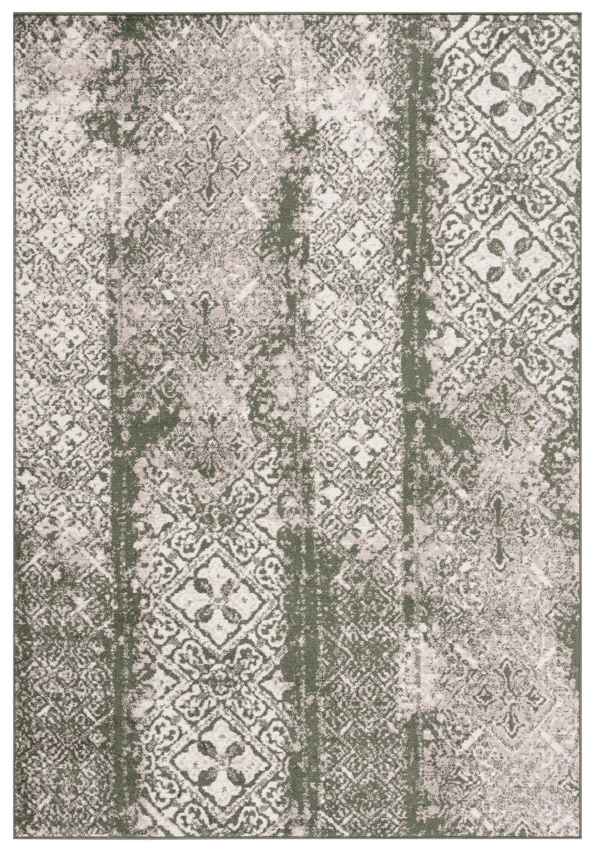 Safavieh Adirondack 4'-0" x 6'-0" Rug in Dark Green / Ivory