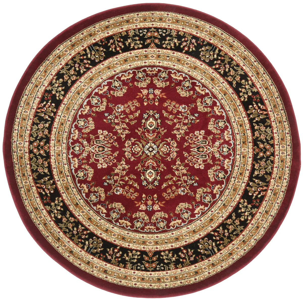 Safavieh Lyndhurst 5'-3" x 5'-3" Rug in Red / Black