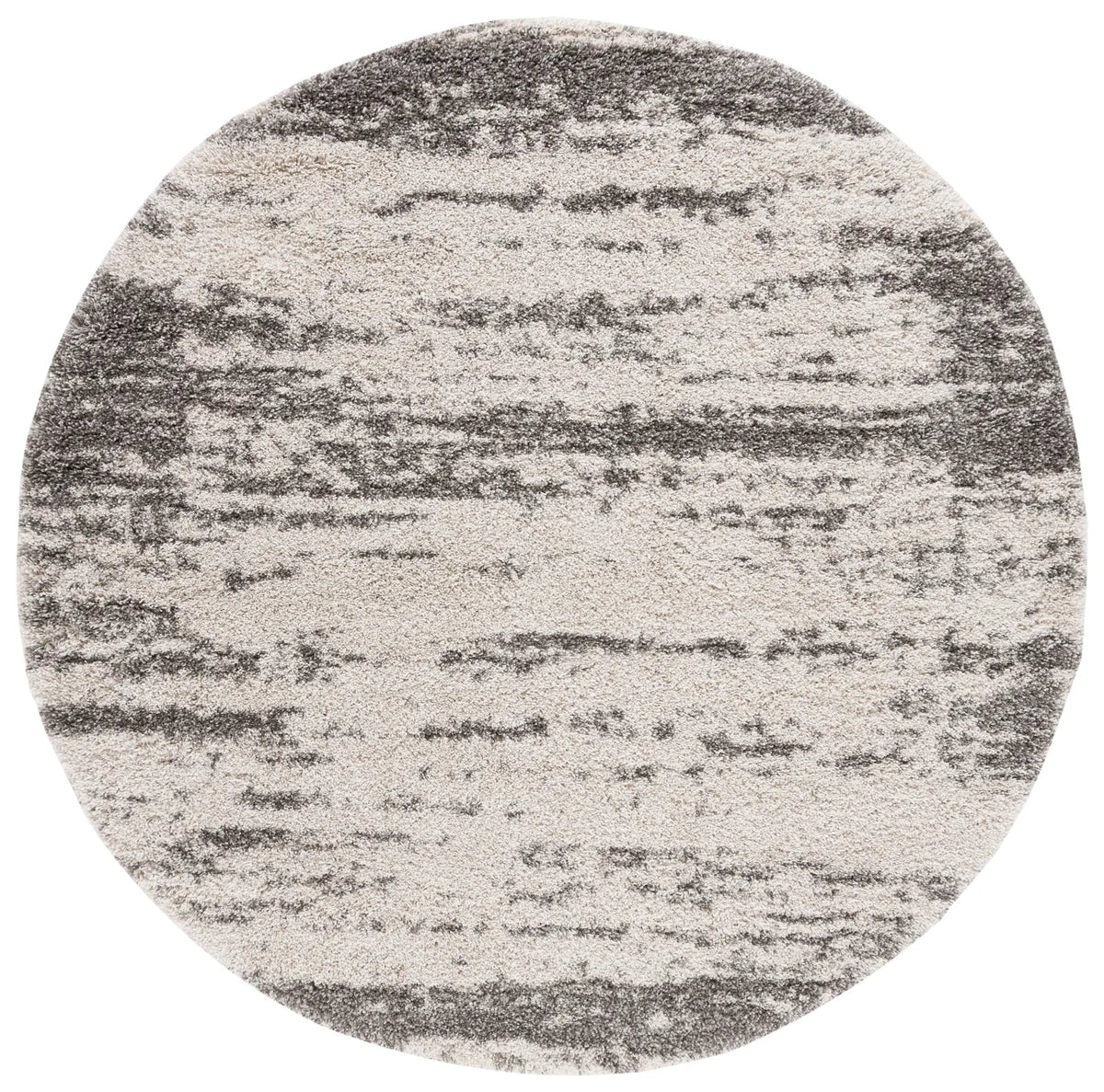 Safavieh Hudson Shag 5'-3" x 5'-3" Rug in Ivory / Grey