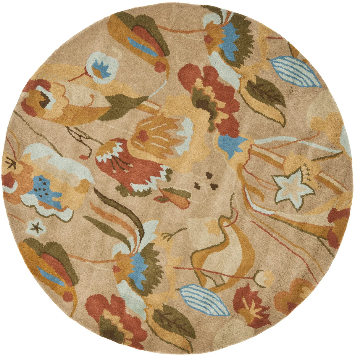 Safavieh Soho 6'-0" x 6'-0" Rug in Beige / Multi