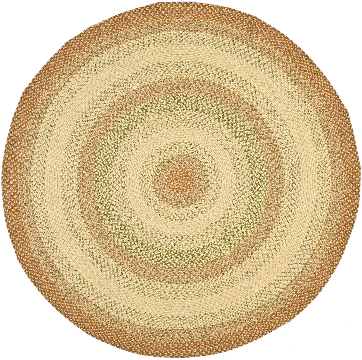 Safavieh Braided 5'-0" x 5'-0" Rug in Rust / Multi
