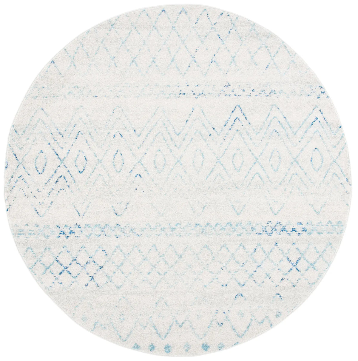 Safavieh Madison 700 6'-7" x 6'-7" Rug in Ivory / Aqua