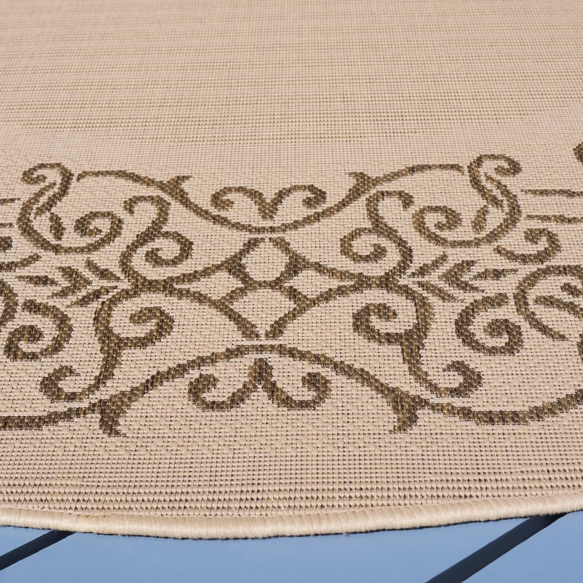 Safavieh Courtyard 6'-7" x 6'-7" Rug in Natural / Brown