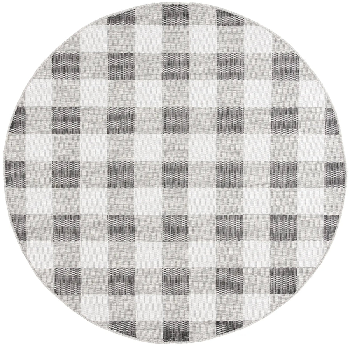 Safavieh Courtyard 6'-7" x 6'-7" Rug in Grey / Dark Grey
