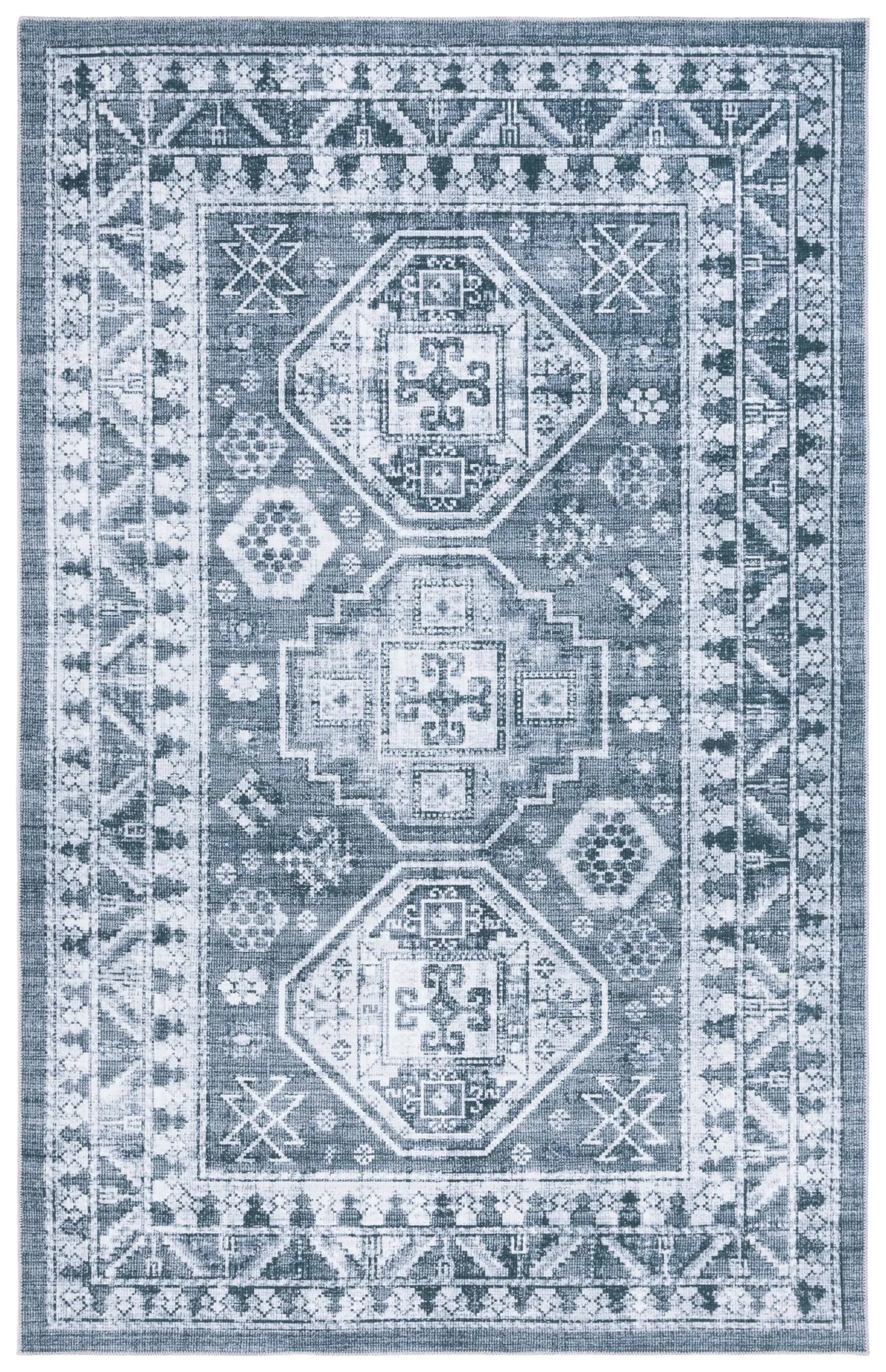 Safavieh Arizona 4'-0" x 6'-0" Rug in Grey Green / Ivory
