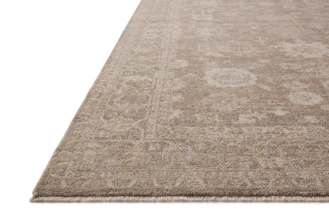 Chris Loves Julia x Loloi Louisa LOI-03 Taupe / Ivory Rug - rug corner