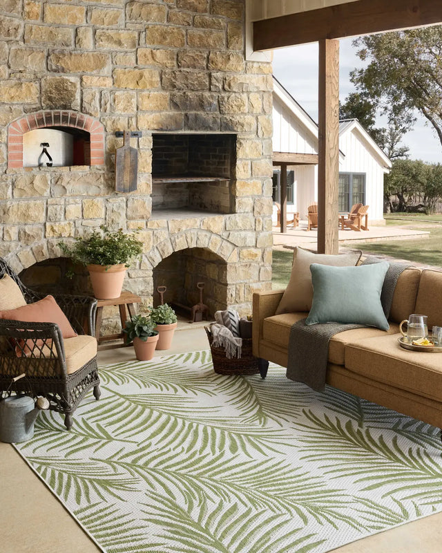 Loloi Easton ESN-06 Ivory / Green Rug - room scene 3