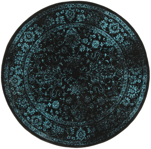 Safavieh Adirondack 6'-0" x 6'-0" Rug in Black / Teal