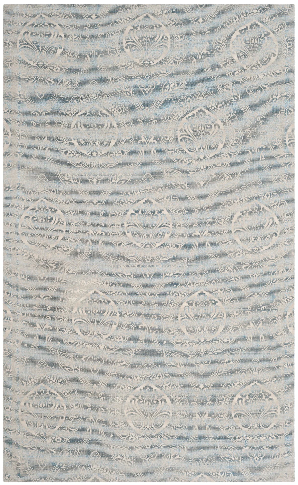 Safavieh Marbella 4'-0" x 6'-0" Rug in Turquoise / Ivory