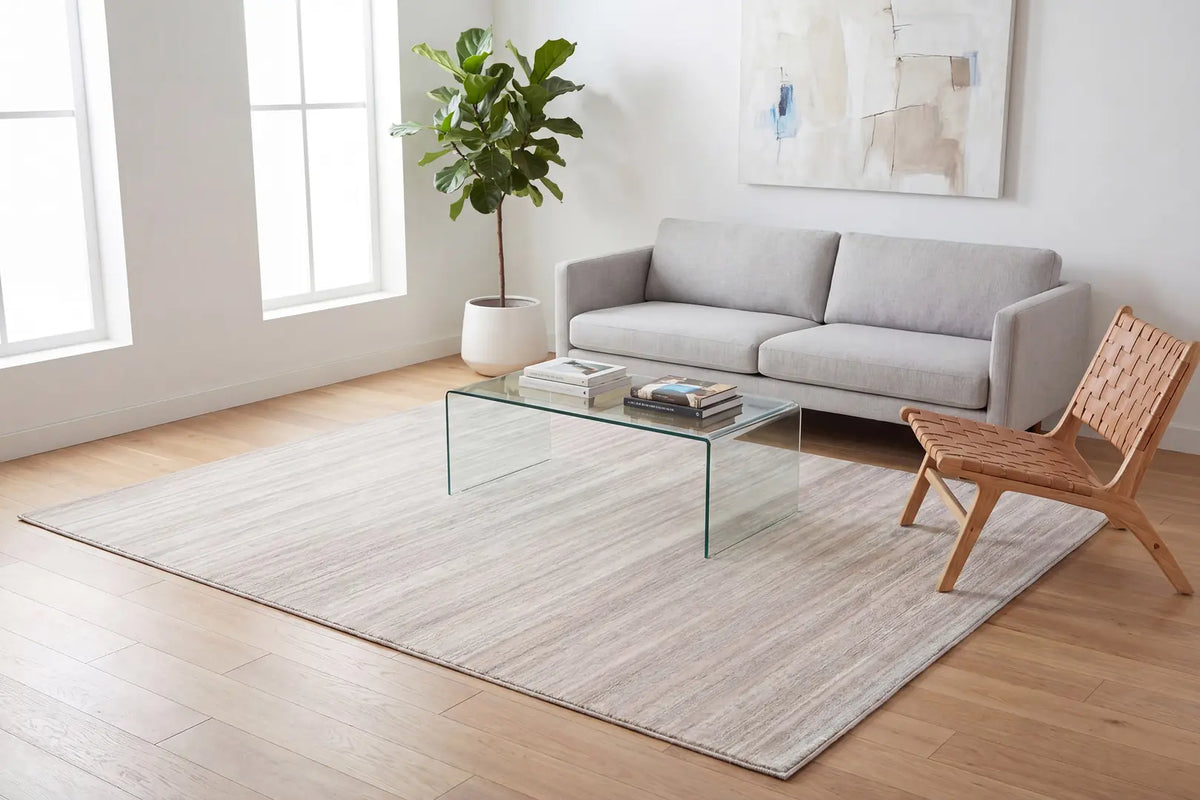 Dynamic Rugs Lazer 12674 Power Loomed Modern Light Grey Rug - Room