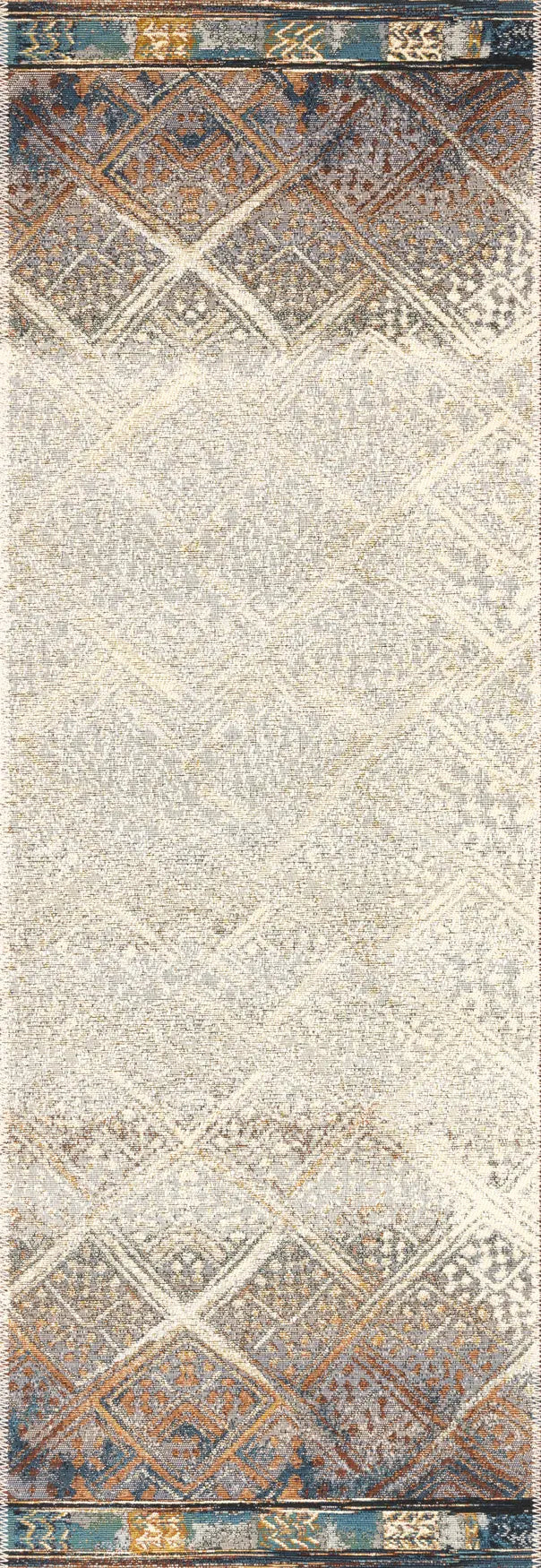 Loloi Mika Mik-02 Ivory / Mediterranean Rugs - runner flat