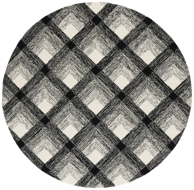 Safavieh Metro 6'-0" x 6'-0" Rug in Charcoal / Ivory