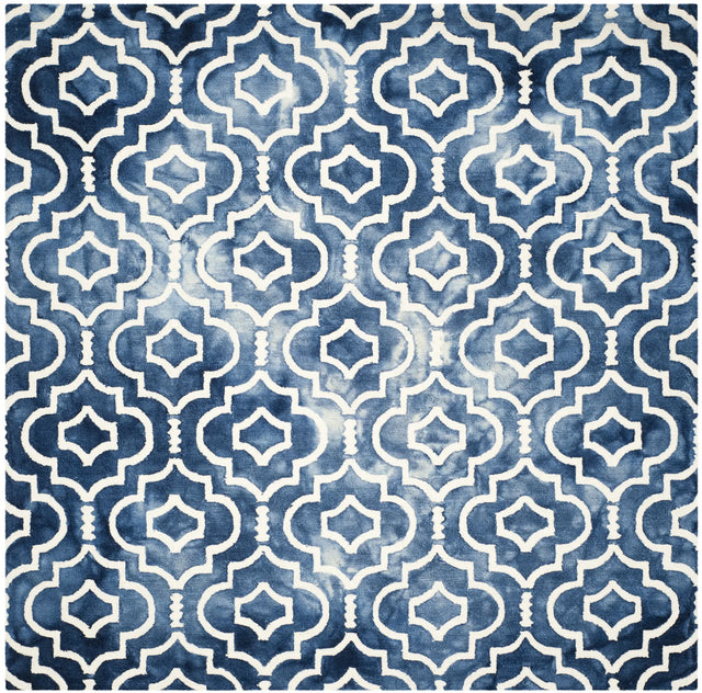 Safavieh Dip Dye 7'-0" x 7'-0" Rug in Navy / Ivory