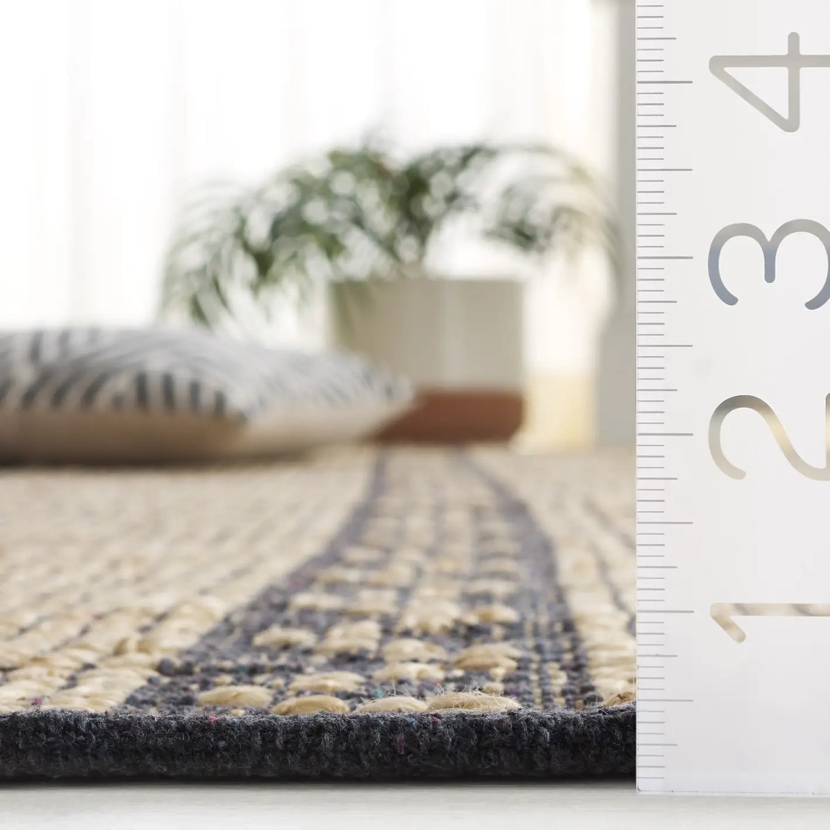 Safavieh Natural Fiber 4'-0" x 6'-0" Rug in Natural / Grey