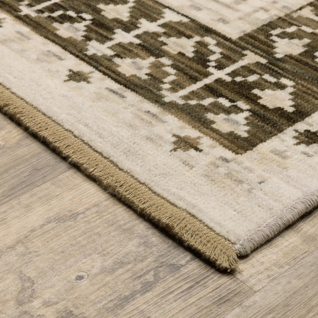Oriental Weavers Sphinx Acacia ACA02 Brown Rugs - corner detail