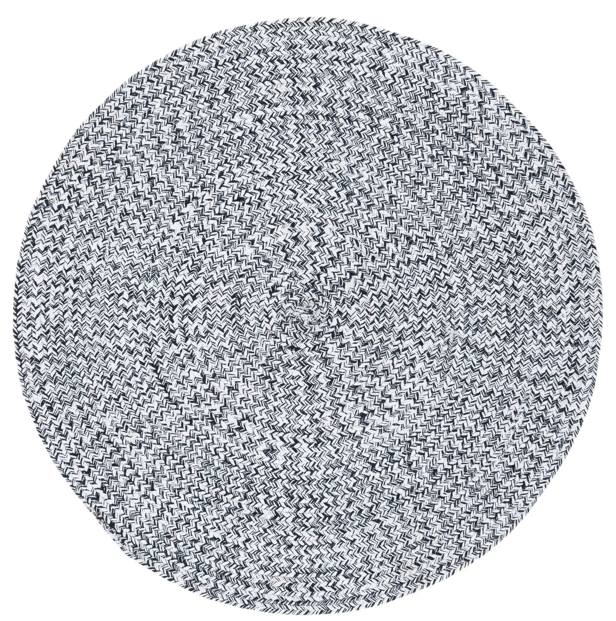 Safavieh Braided 3'-0" x 3'-0" Rug in Ivory / Black