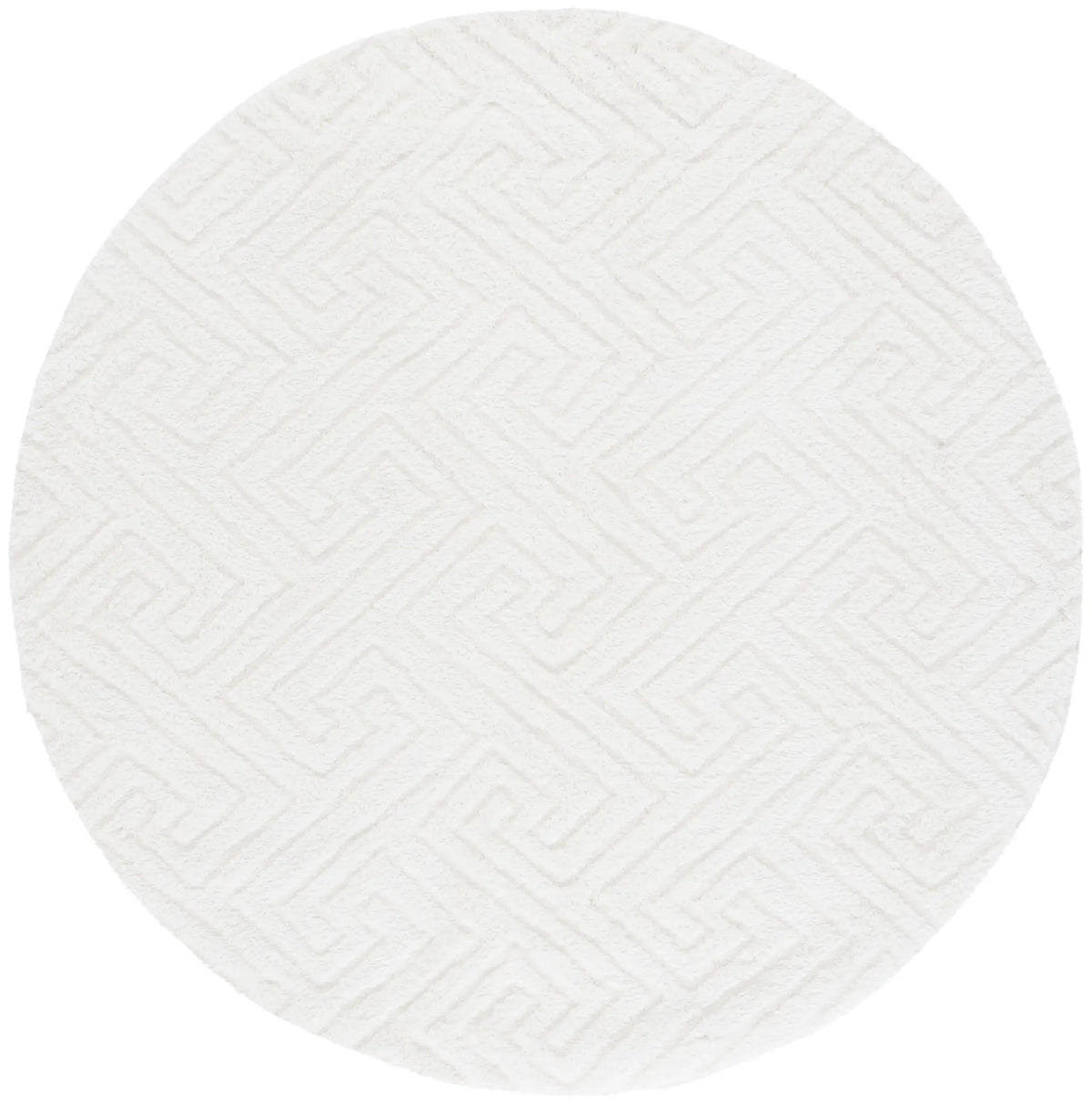 Safavieh Tahoe Shag 5'-0" x 5'-0" Rug in White