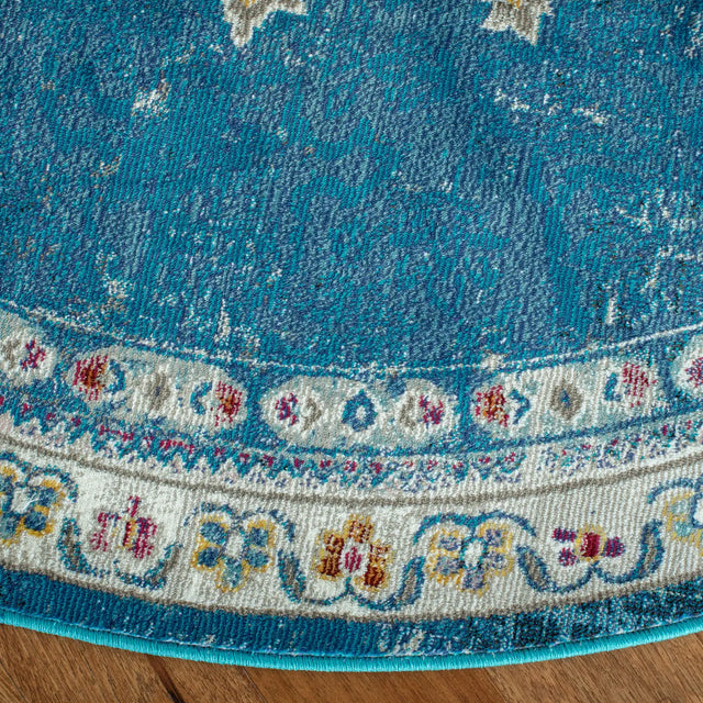 Safavieh Aria 6'-5" x 6'-5" Rug in Navy / Ivory