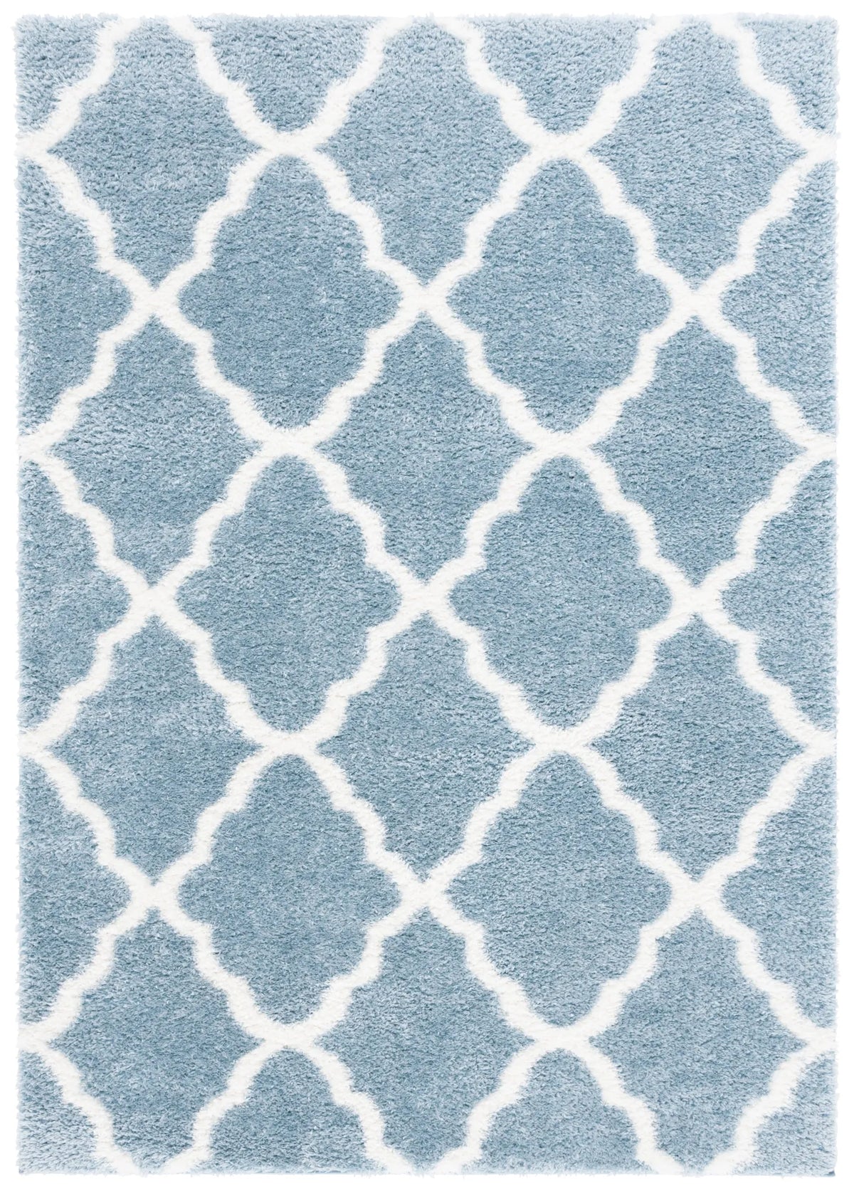 Safavieh Tahoe Shag 4'-0" x 6'-0" Rug in Blue / White